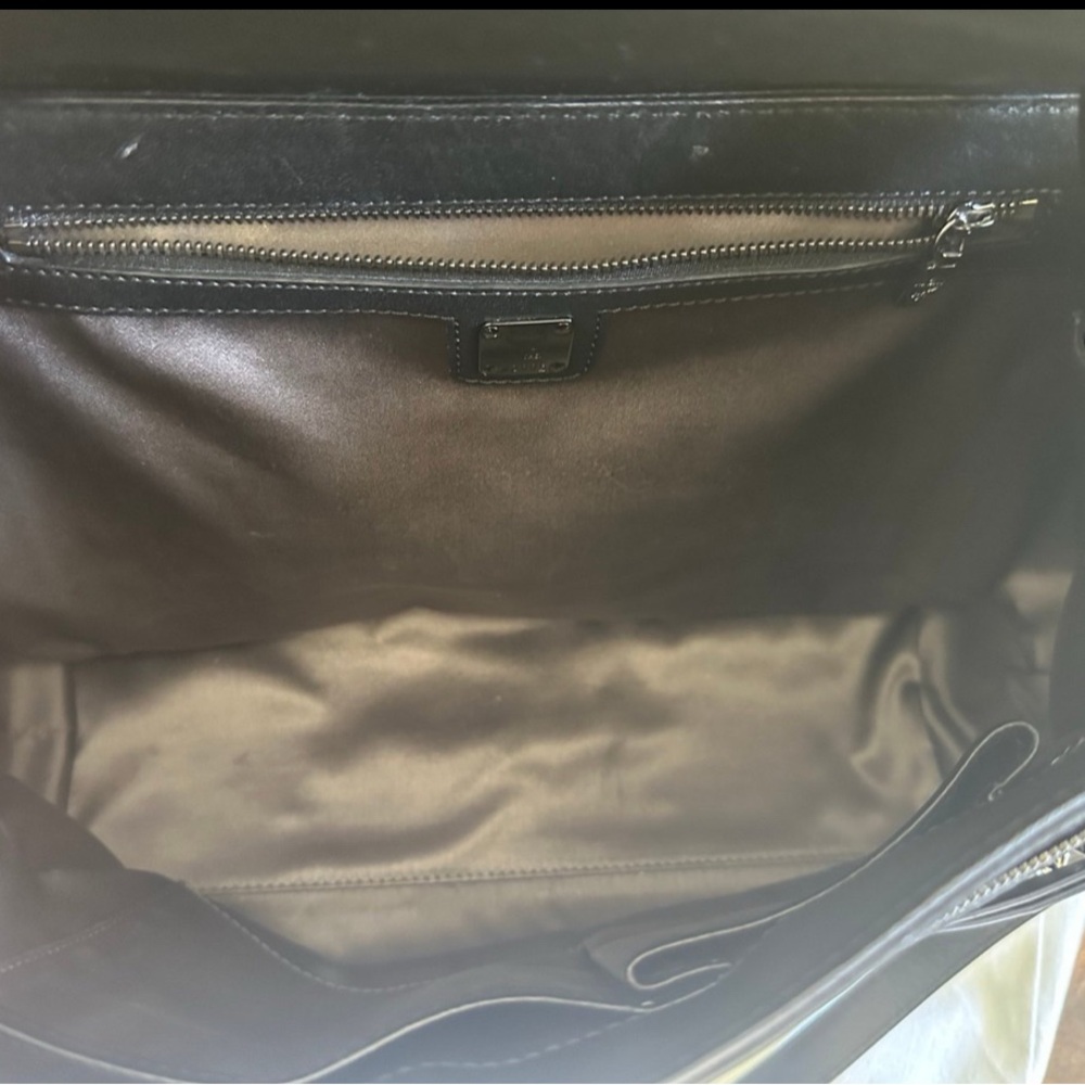 MCM Black Studded Satchel - Picture 5 of 12